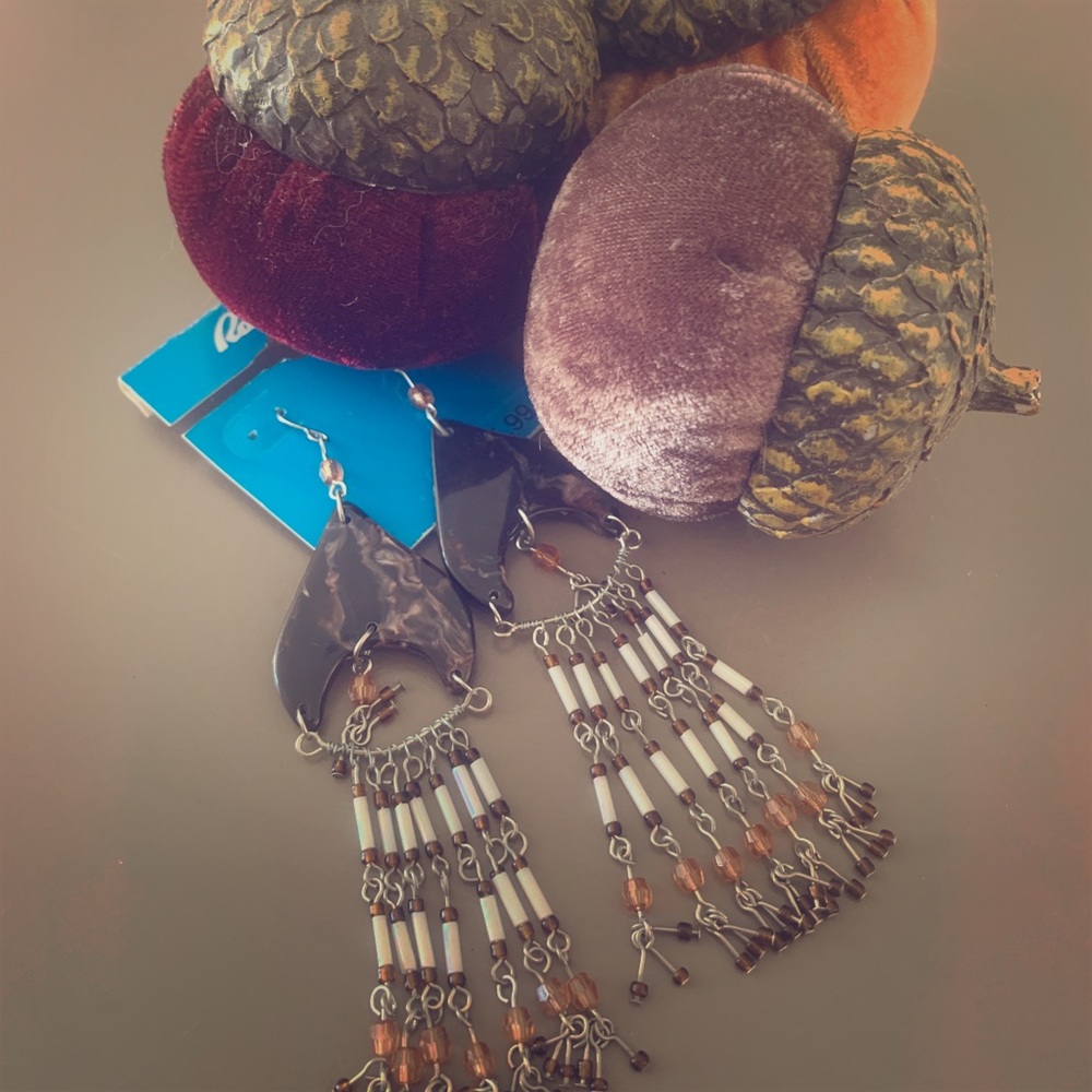 Beaded dangle earrings